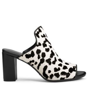 Birdwatcher Mules in Bone combo leather